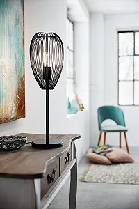 Настільна лампа EGLO Clevedon сталева E27 з вимикачем Чорний synthetic.ua - Фото 1