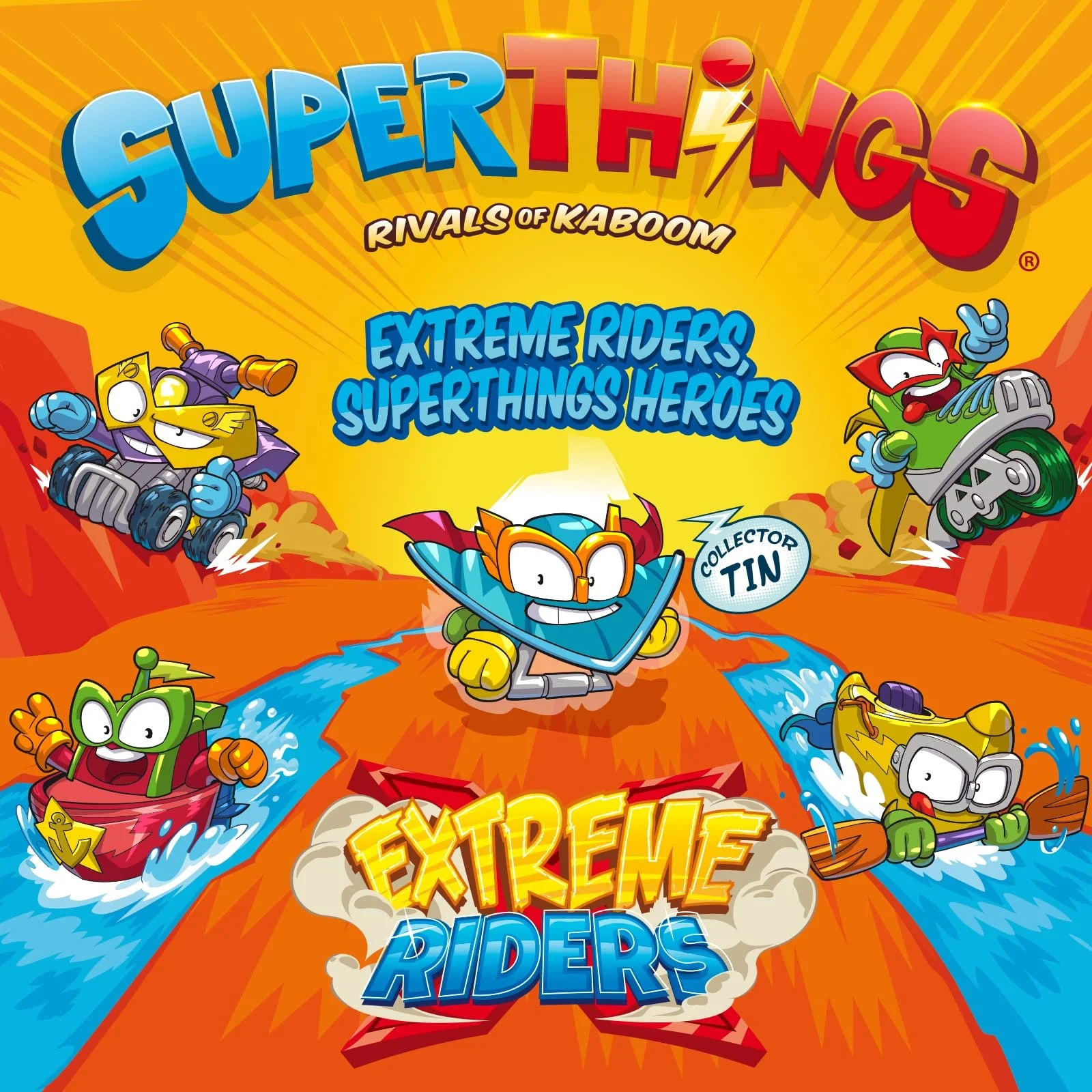 Набір фігурок SuperThings Rivals of Kaboom Tin Extreme Riders 5 шт. з металевим покриттям, фото №3