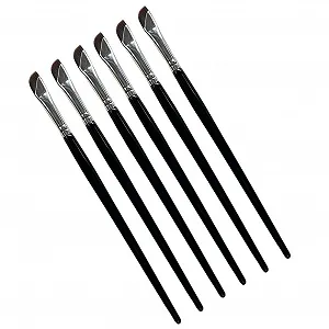 Пензлі для підводки очей FSSTUD, набір 10 штук, скошений - Фото 1