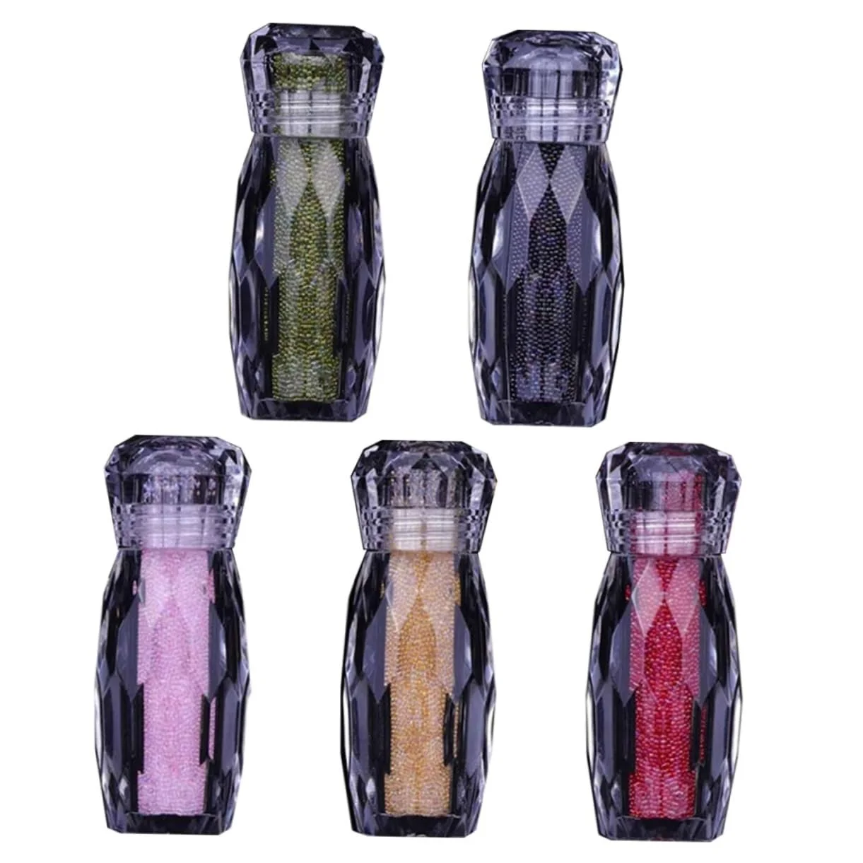 Наклейки для ногтей Жемчуг Стекло Миниатюрное украшение Радужный блеск 3D Разноцветный икорный хрусталь, 10 шт, фото №3