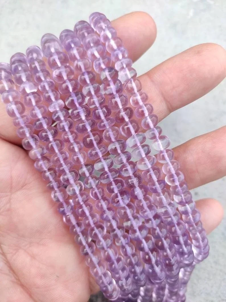 Намистини Круглі Рожевий Аметист Гладкі 4.5-5 мм, фото №1