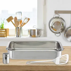 Набір форм для запікання Relaxdays Нержавіюча сталь 7 x 38 x 27 см Сріблястий synthetic.ua - Фото 1