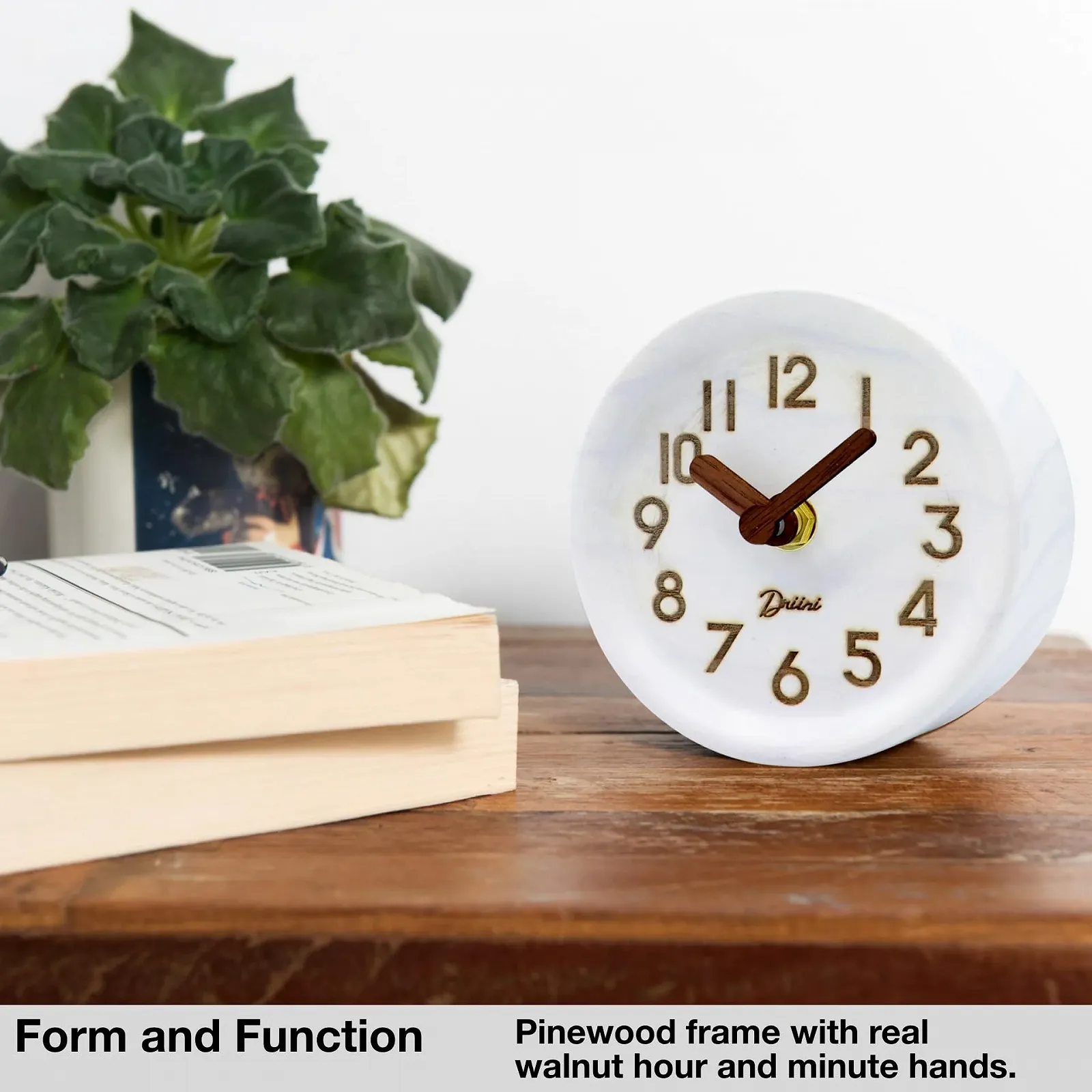 Аналоговые часы Driini 4.3" Деревянные Настольные, фото №3 Аналоговые часы Driini 4.3" Деревянные Настольные, фото №3