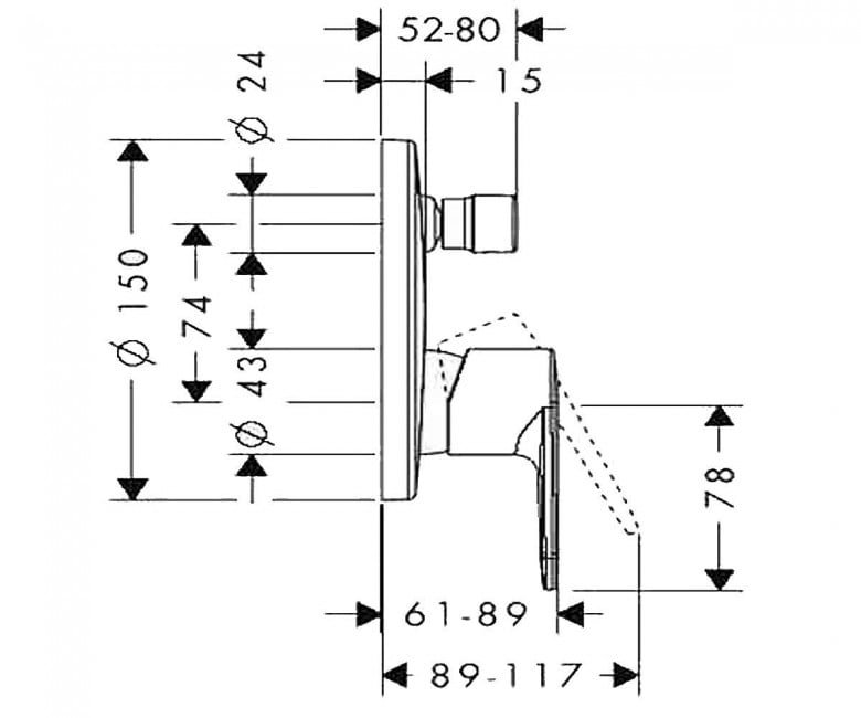 Змішувач для ванни Hansgrohe Talis E2 31645000, фото №2