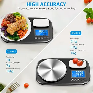 Кухонні ваги Brifit Dual Platform 10kg/1g 1kg/0.1g Digital Stainless Steel ціна на synthetic.ua - Фото 1 Кухонні ваги Brifit Dual Platform 10kg/1g 1kg/0.1g Digital Stainless Steel synthetic.ua - Фото 1