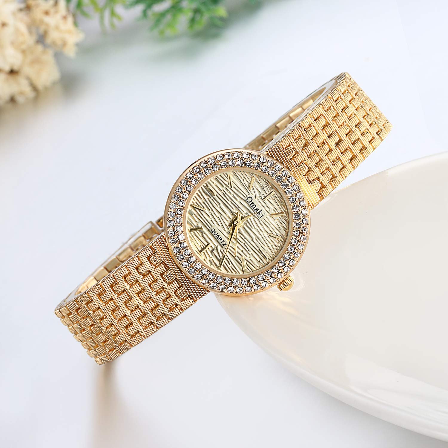 Часы Женские JewelryWe Кварцевые Аналоговые Золотой/Серебряный, фото №4