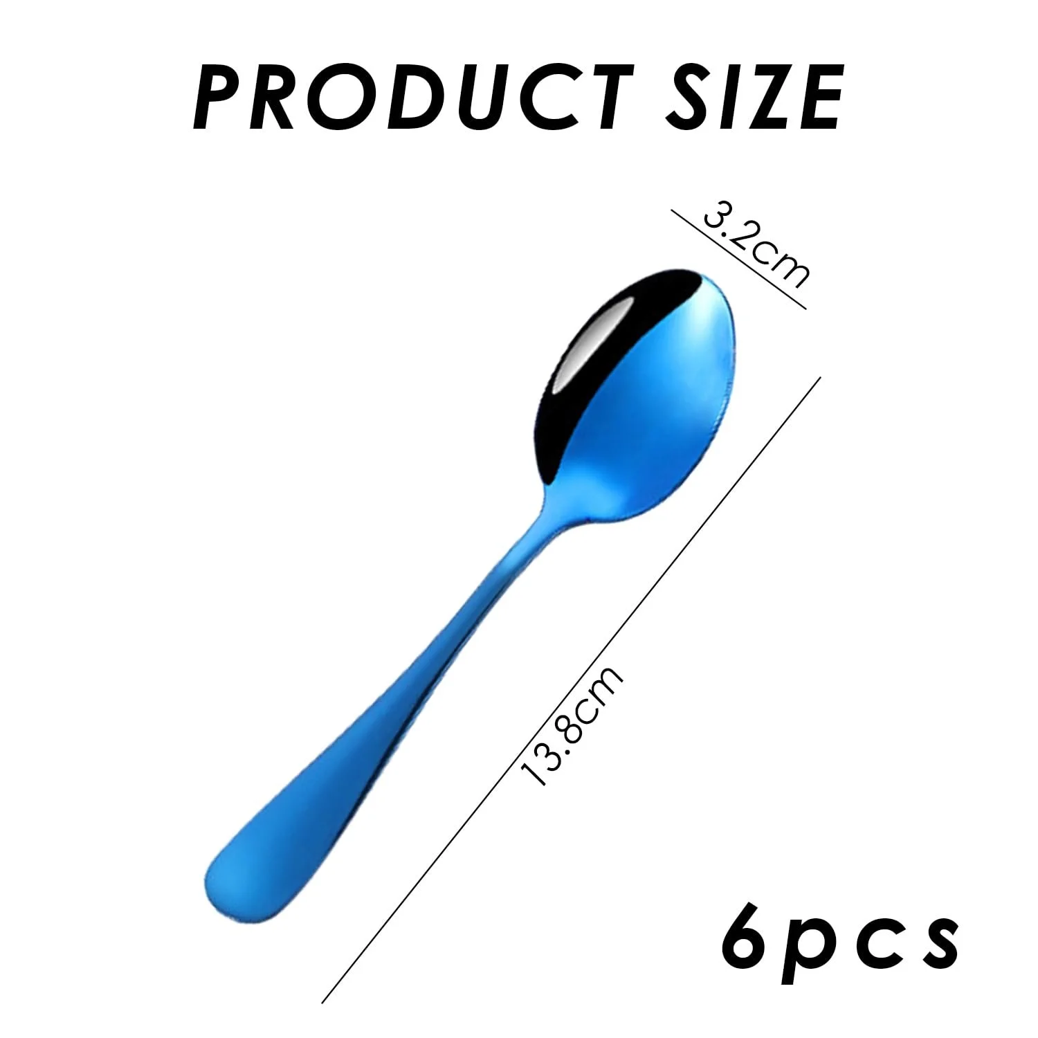 Кавова ложка з нержавіючої сталі, 6 штук, фото №2