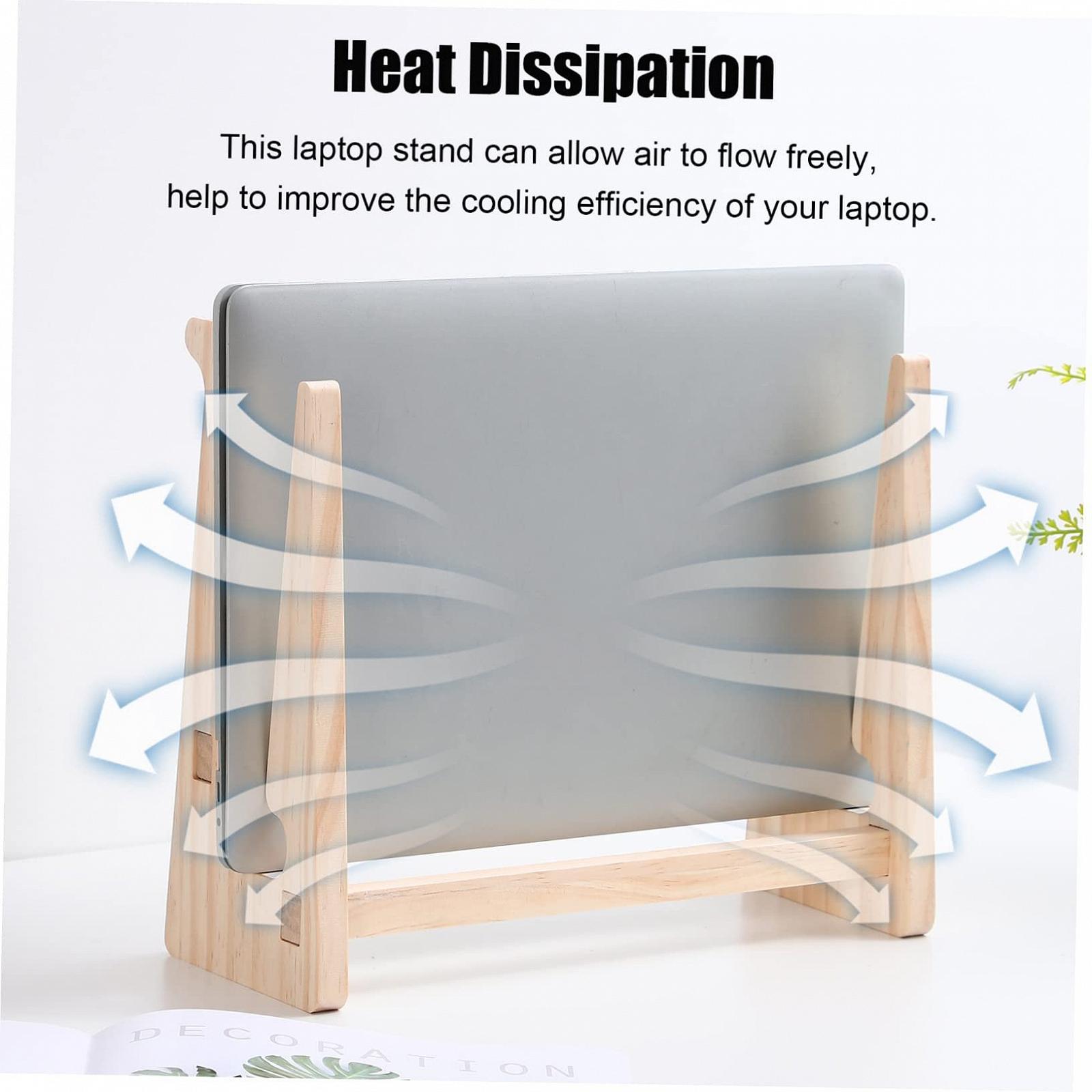 Подставка для ноутбука деревянная Yardenfun с эргономичным дизайном для стола, фото №6