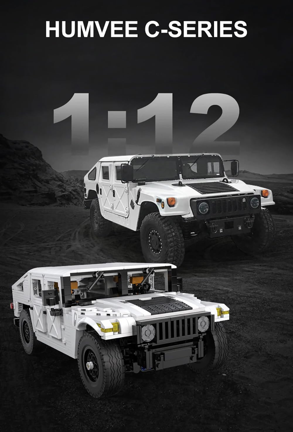 Конструктор CaDA Humvee Позашляховик 1380 деталі, фото №2