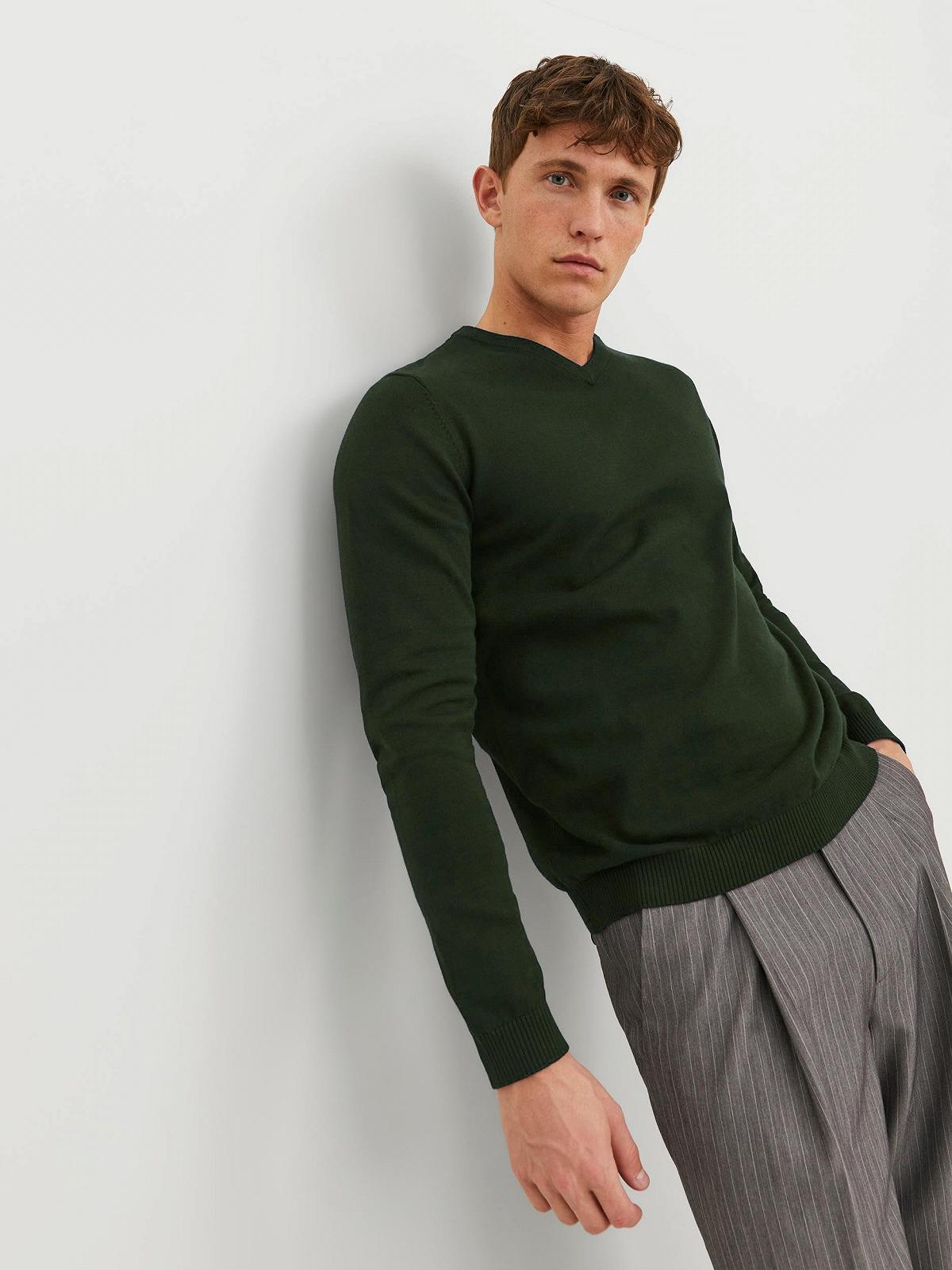 Джемпер з V-подібним вирізом JACK & JONES, фото №4