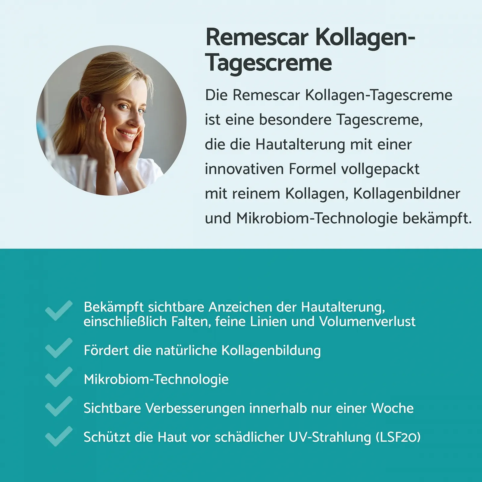 Денний крем Remescar Collagen SPF 20 омолоджувальний 50 мл, фото №2 Денний крем Remescar Collagen SPF 20 омолоджувальний 50 мл, фото №2