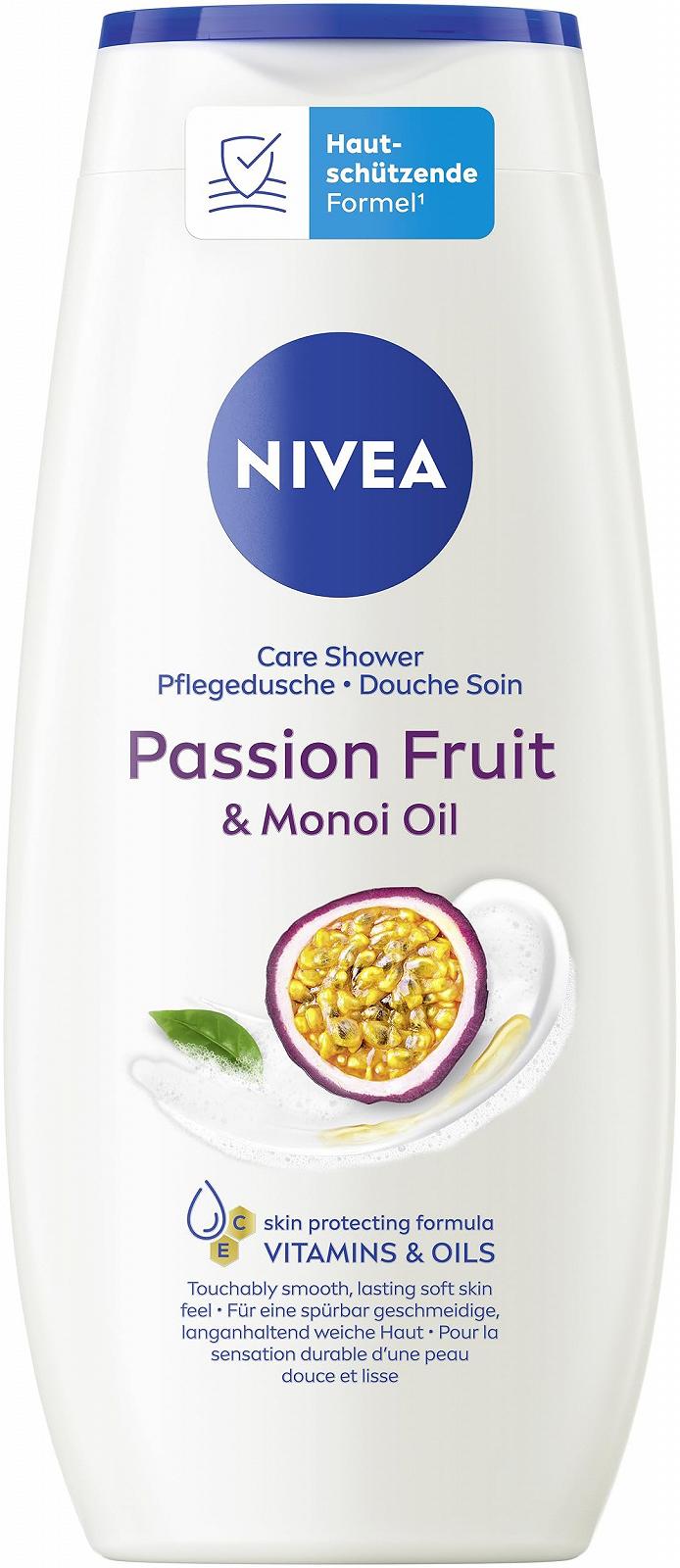 Гель-уход для душа NIVEA Passion Fruit Care с маслом монои 250 мл, фото №1