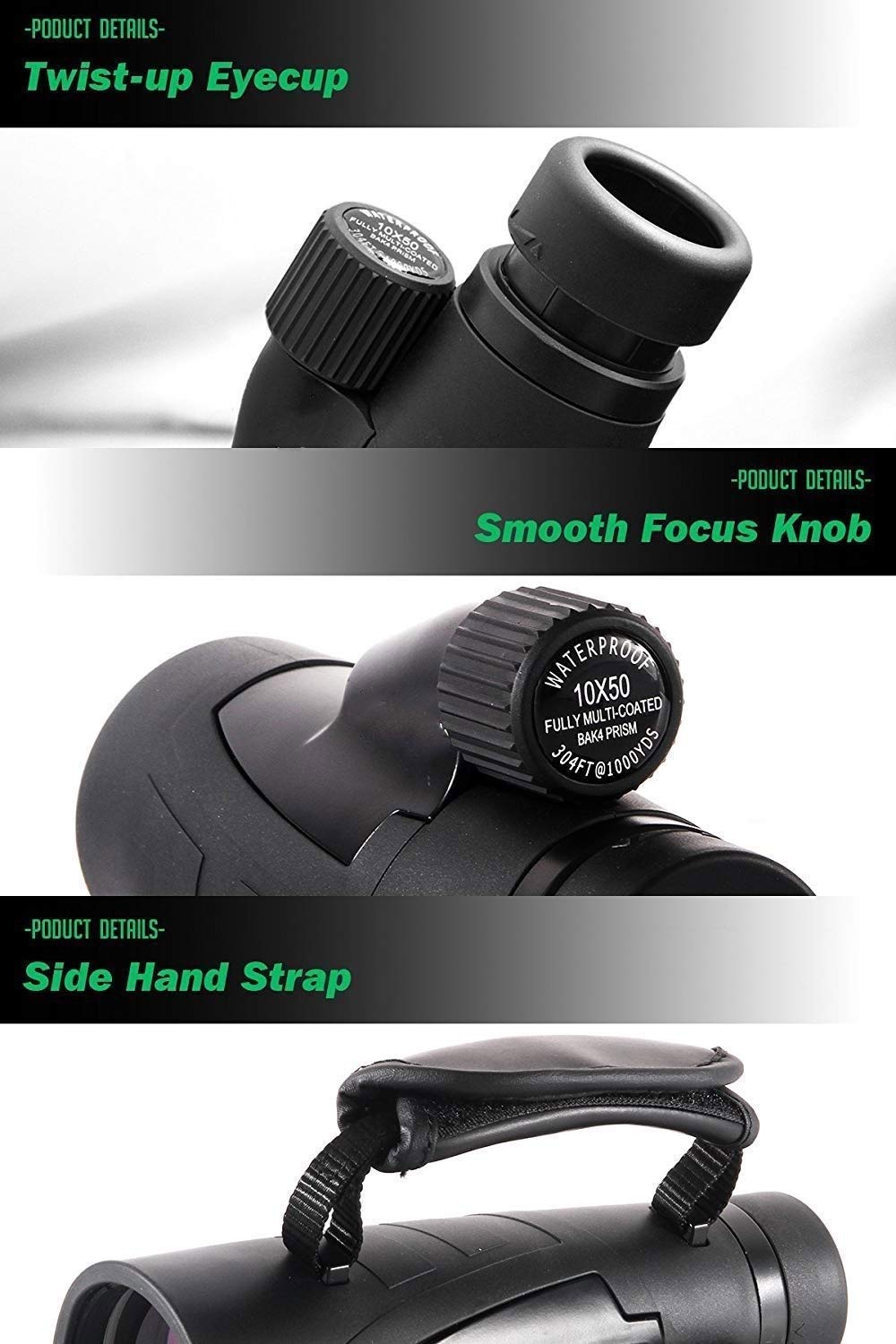 Монокуляр Spacmirrors Hochleistungs Handriemen для дорослих, дахове призма FMC лінзи водонепроникний. HD телескоп, фото №4