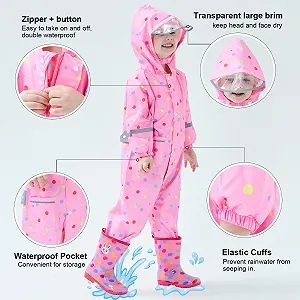 Дитячий дощовий костюм Дощовики для дівчаток та хлопчиків Суцільний дощовий одяг synthetic.ua - Фото 1