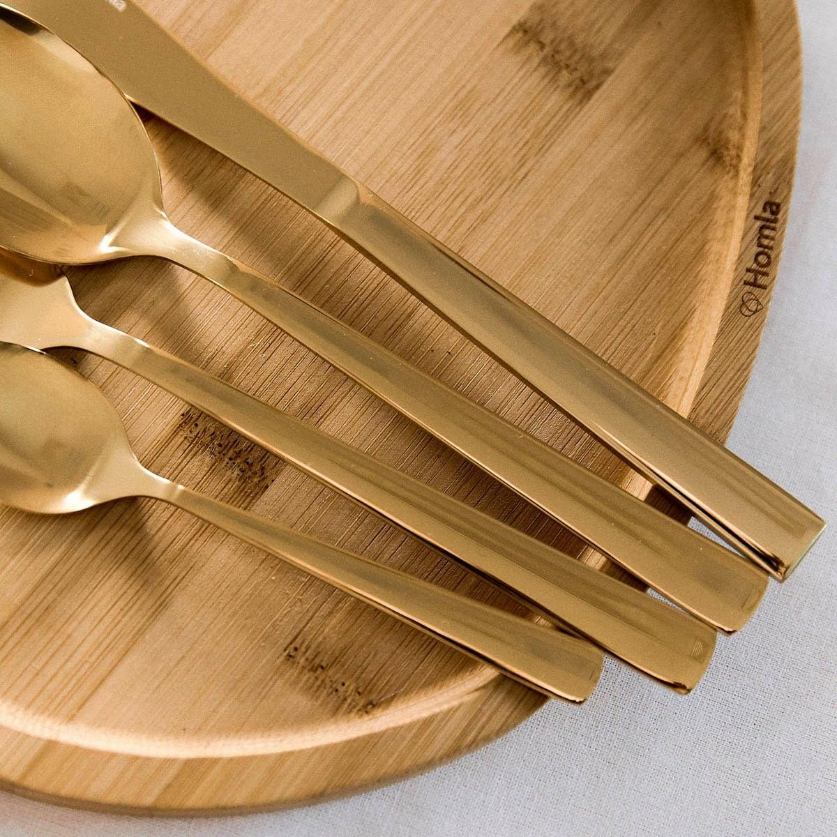 Набор столовых приборов Fabro HOMLA 24 шт, золотой, фото №6