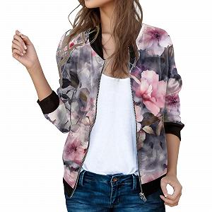 Женская куртка бомбер короткая Blouson Bunt весенняя куртка больших размеров переходная куртка элегантная College короткая куртка весенняя куртка с длинными рукавами легкая летняя куртка на молнии тонкая весенняя куртка приталенная куртка пилота - Фото 1