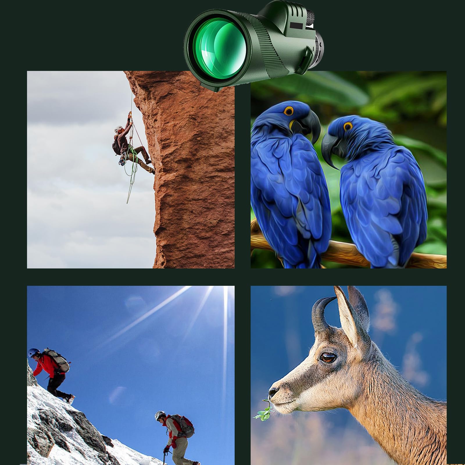 Монокуляр Teleskop 12x50 з штативом і телефонним адаптером, фото №7