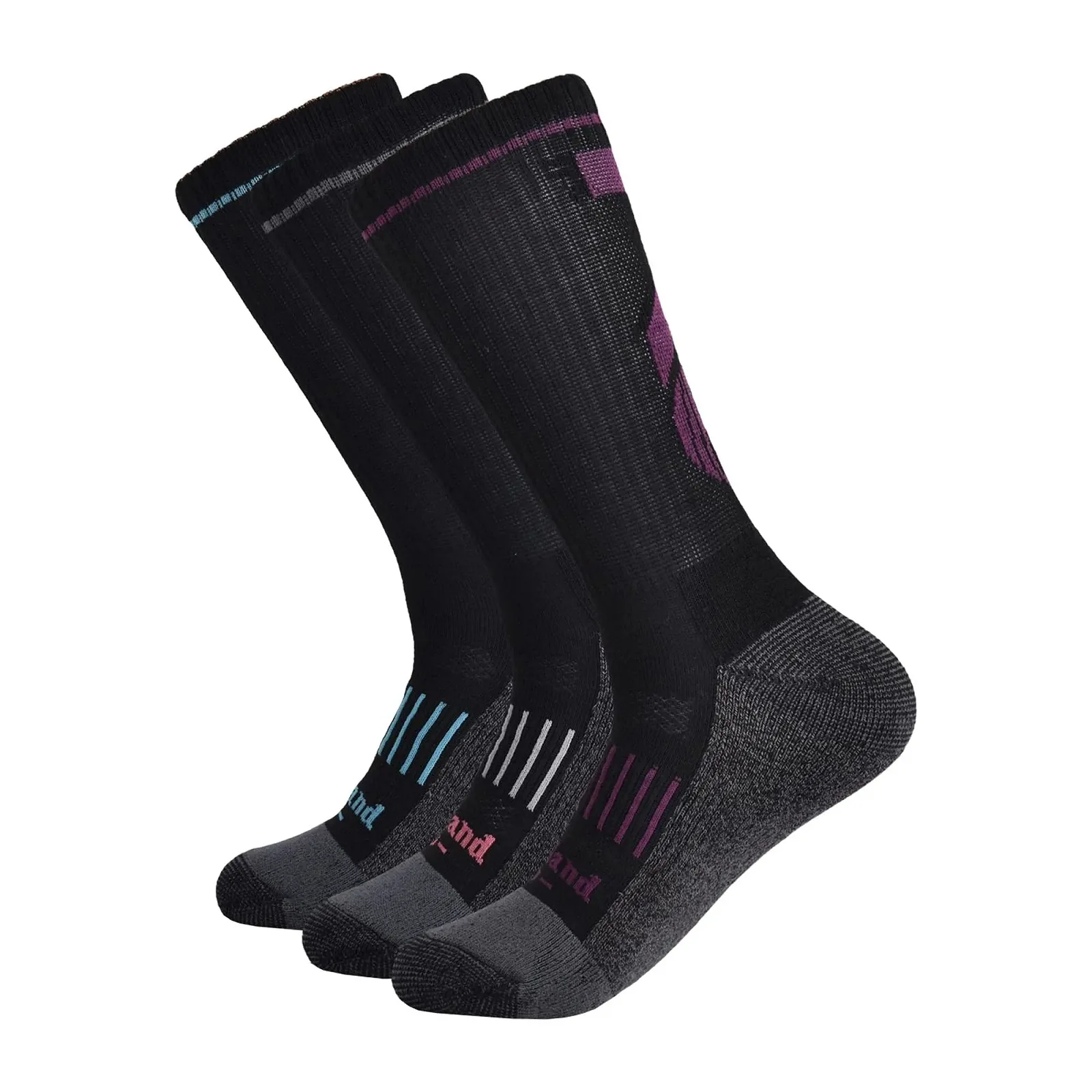 Носки Timberland PRO Женские, уплотненные, до середины икры, 3 пары, Черный, One Size, фото №1