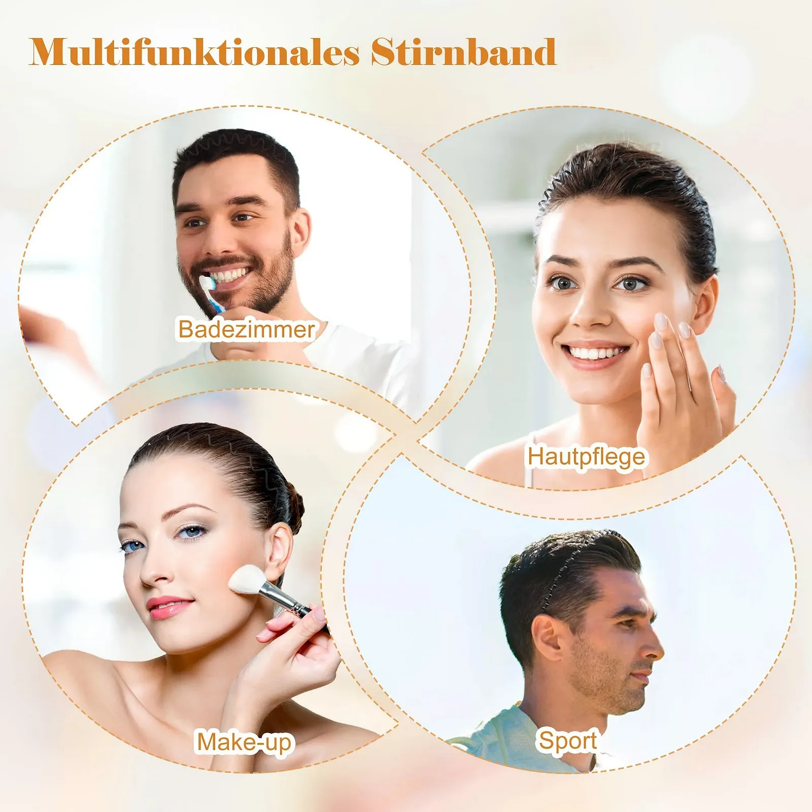 Набір з 6 металевих обручів для волосся, фото №6