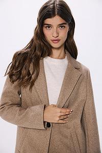 Пальто Springfield Regular Fit с прямым лацканом synthetic.ua - Фото 1