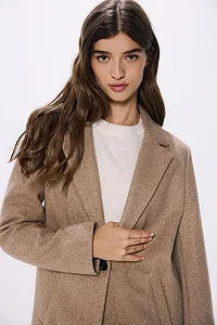 Пальто Springfield Regular Fit з прямим лацканом synthetic.ua - Фото 1