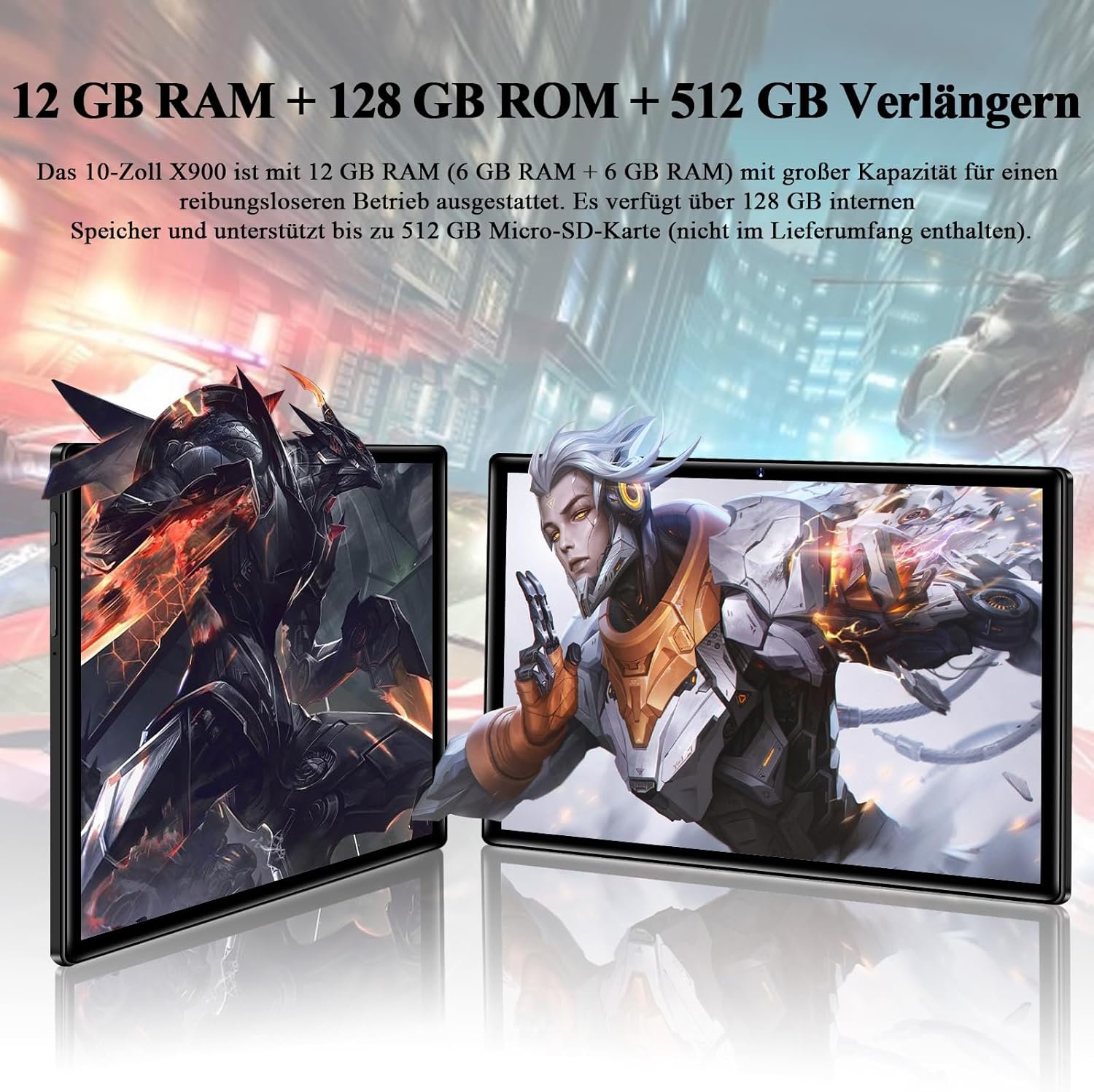 Планшет 10.1" AOCWEI X900 4+8/128Gb 8 ядер Android 13 8000mAh Черный, фото №4 Планшет 10.1" AOCWEI X900 4+8/128Gb 8 ядер Android 13 8000mAh Черный, фото №4