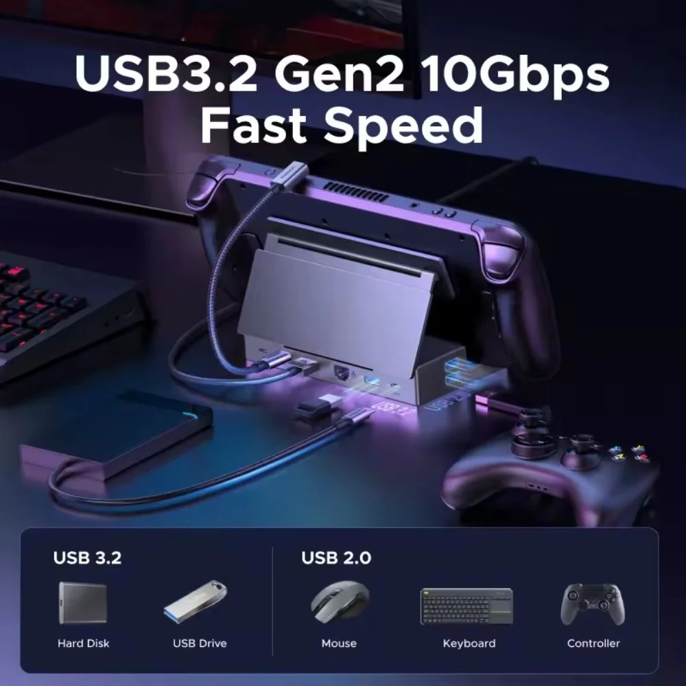 Док-станція Ugreen 9в1 CM800 100W Steam Deck, ROG Ally, Nintendo, X Legion, фото №7 Док-станція Ugreen 9в1 CM800 100W Steam Deck, ROG Ally, Nintendo, X Legion, фото №7