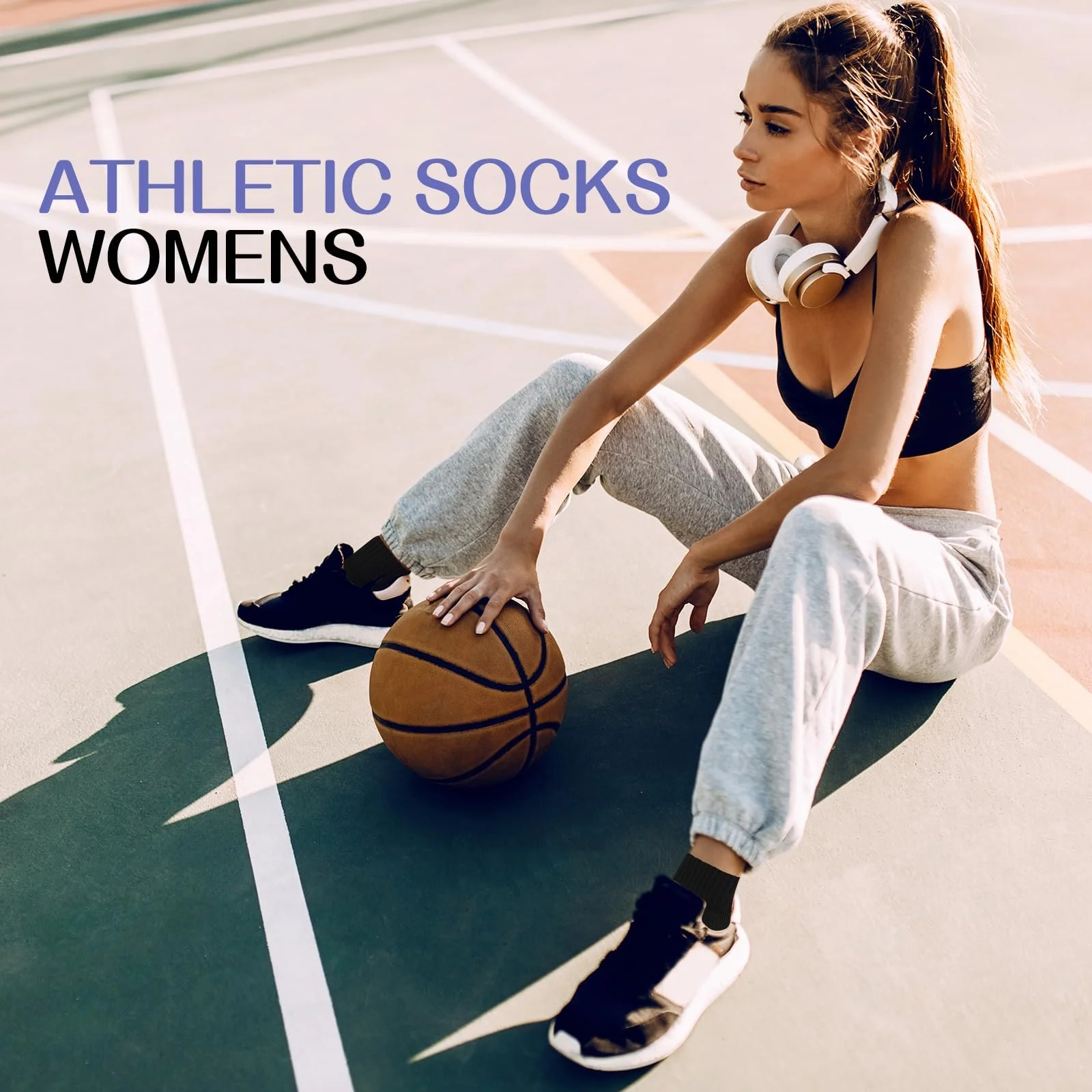 Шкарпетки спортивні жіночі для бігу, потовщені, 4 пари, фото №8