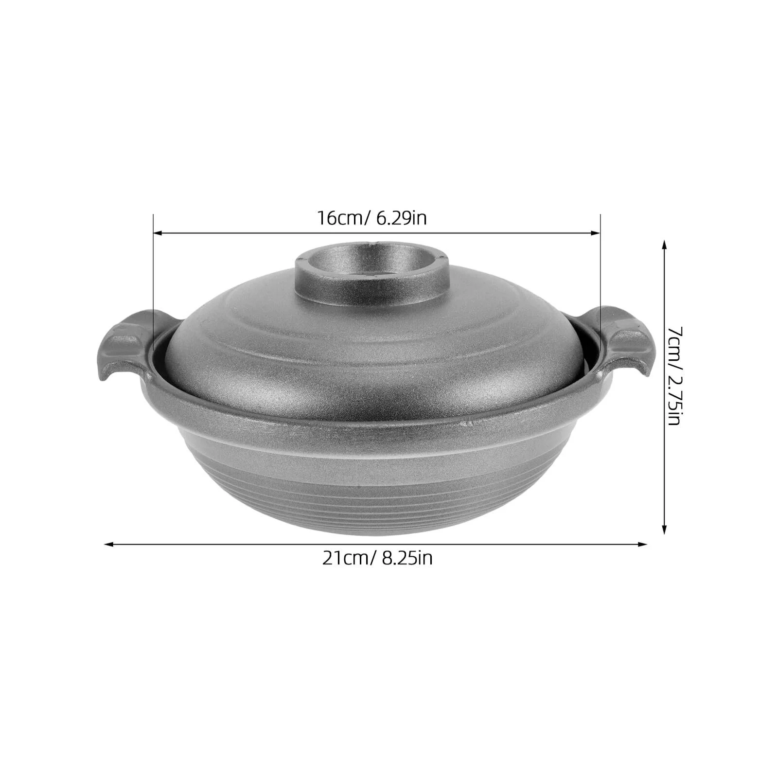 Каструля керамічна ABOOFAN з двома ручками антипригарна термостійка, фото №2