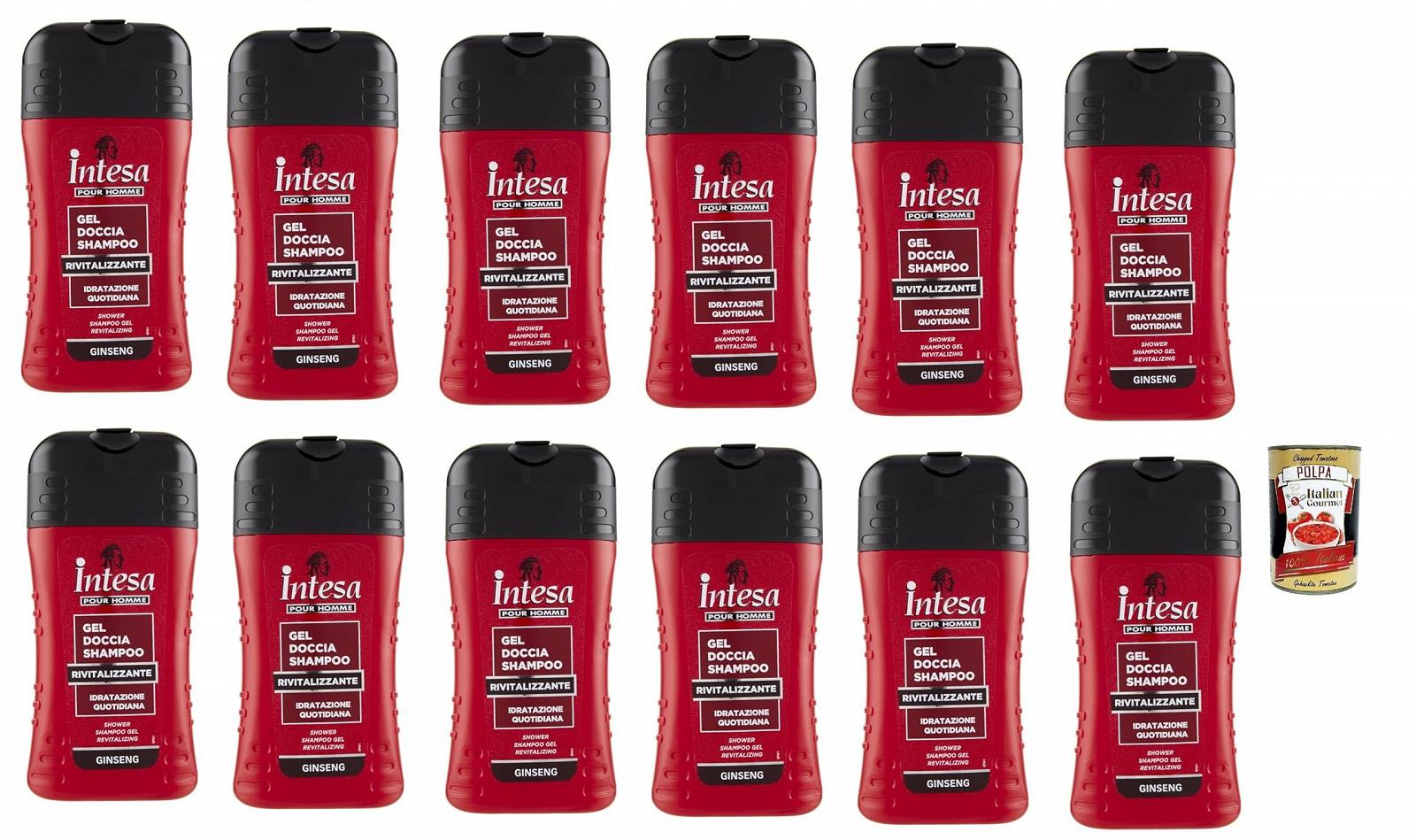 Гель для душу та шампунь Homme Ginseng для тіла та волосся 12 x 250 мл + Італійські томати Polpa 400 г, фото №1