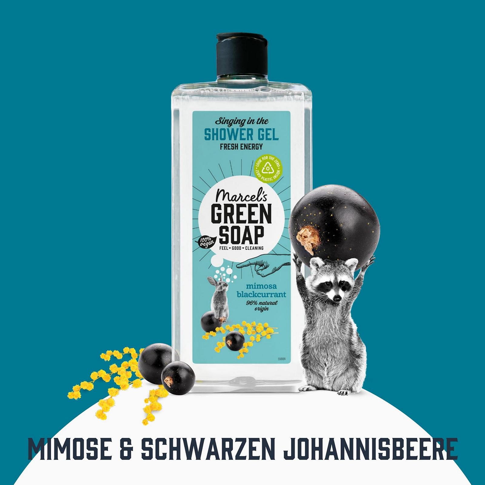 Гель для душа Marcel's Green Soap Mimosa & Blackcurrant 99% Biodegradable Vegan, фото №8 Гель для душа Marcel's Green Soap Mimosa & Blackcurrant 99% Biodegradable Vegan, фото №8