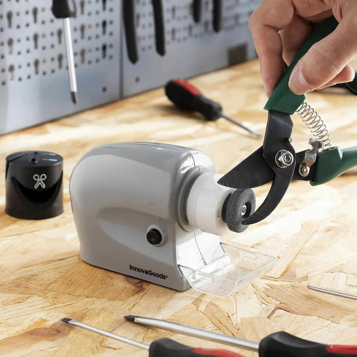 Електрична Точило InnovaGoods ESHARP V0103410 багатофункціональна пластикова Сіра, фото №5