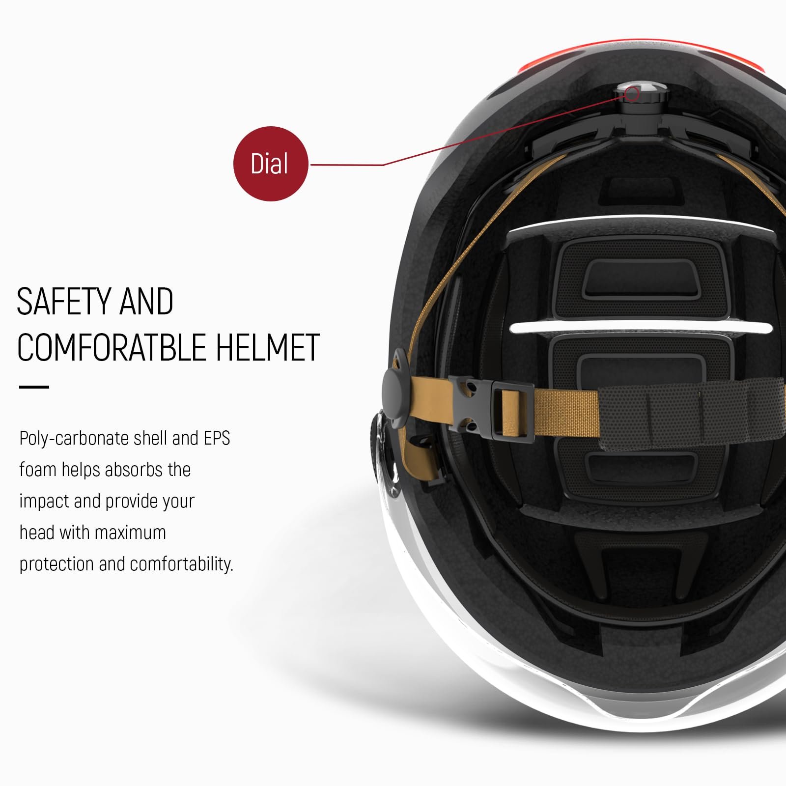 Шолом Smart Bike LIVALL L23 з LED підсвічуванням та знімним козирком, фото №4