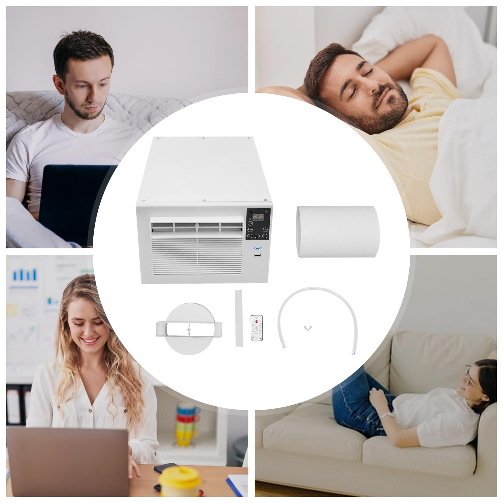 Мобильный мини-кондиционер 750W Портативный Пульт дистанционного управления 16,34 дюйма, фото №8