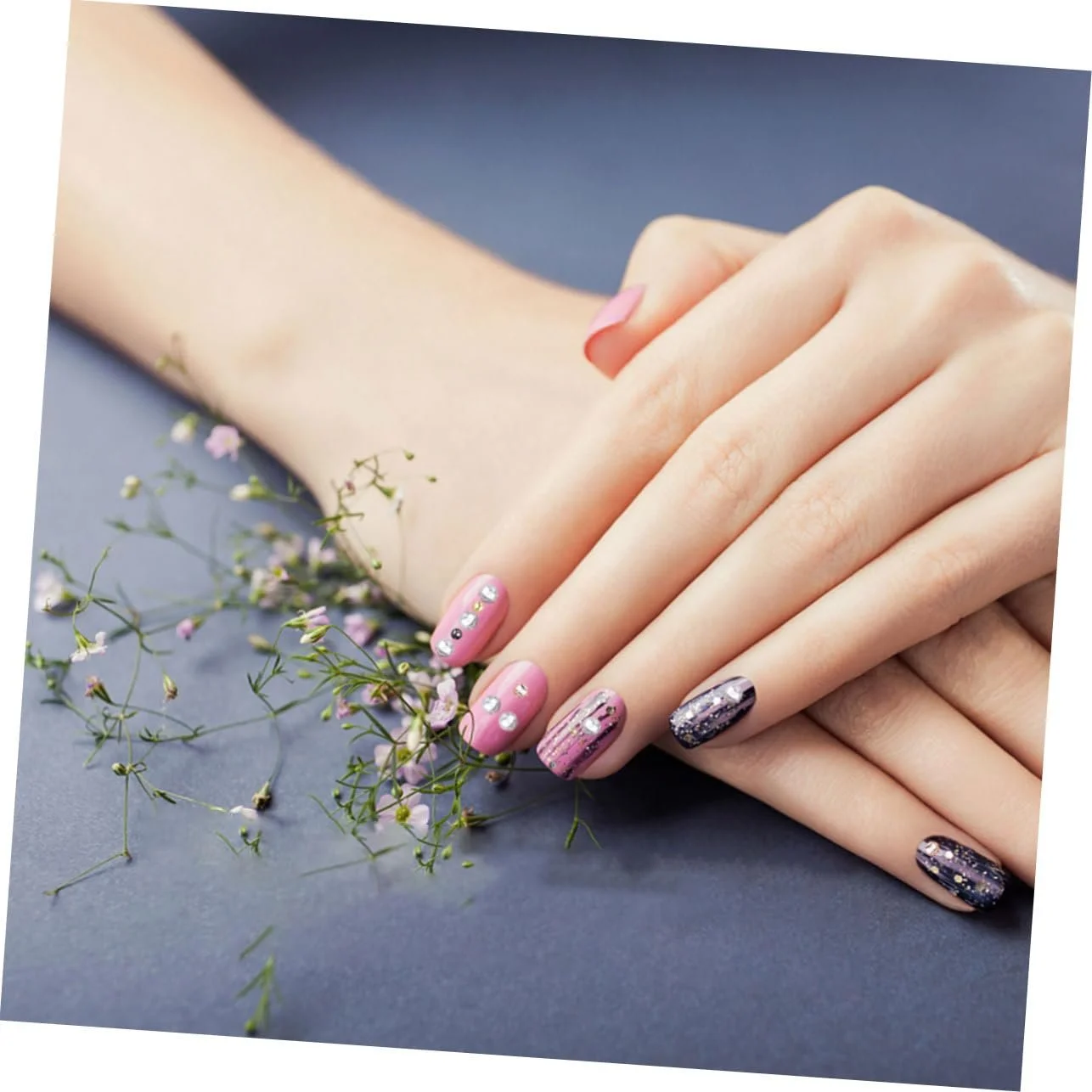 Бісер для нігтів WOONEKY 4 набори Сталеві, фото №5