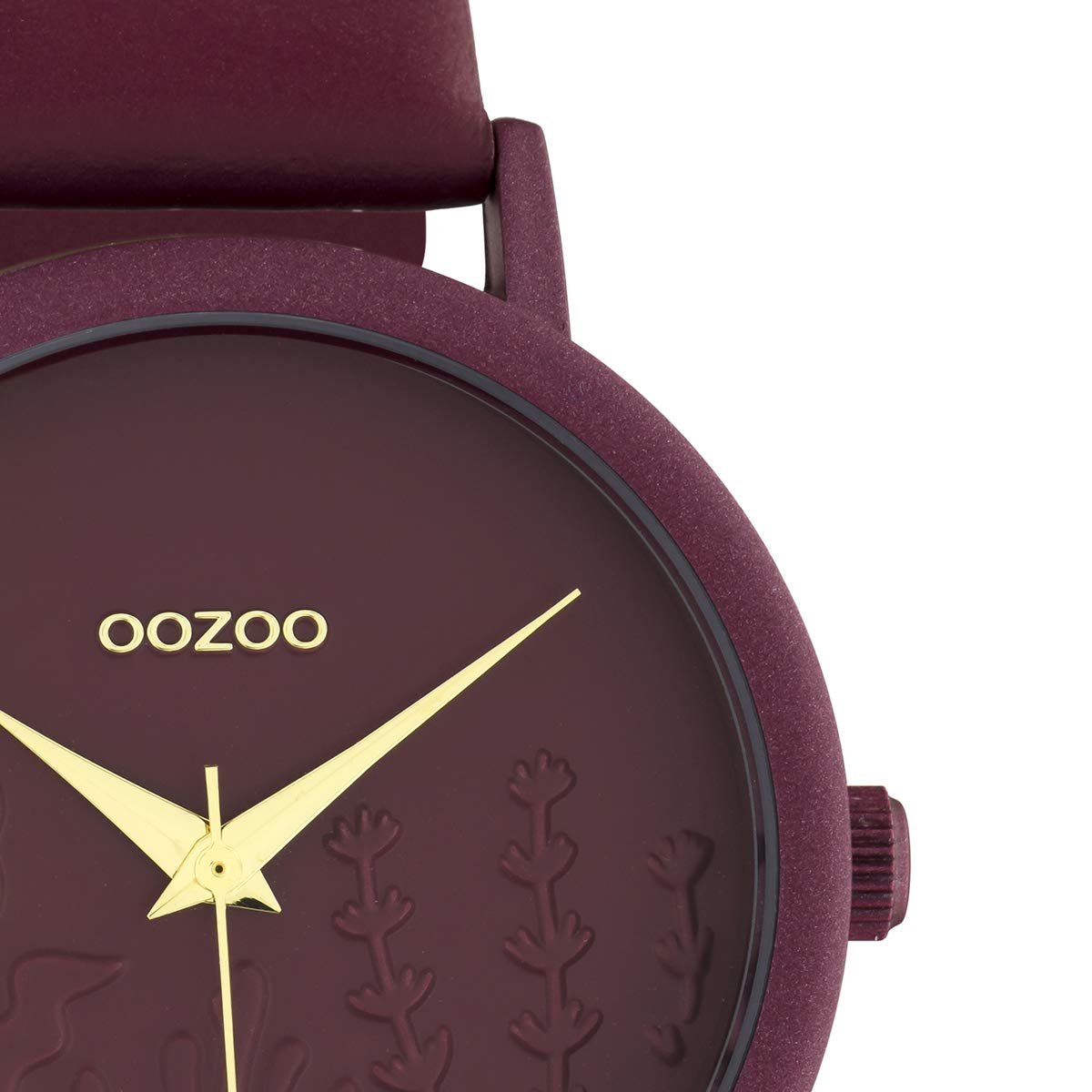 Жіночий годинник Oozoo Summer Vibes C10609 Ремінець шкіряний 36 мм Бордово-червоний, фото №2