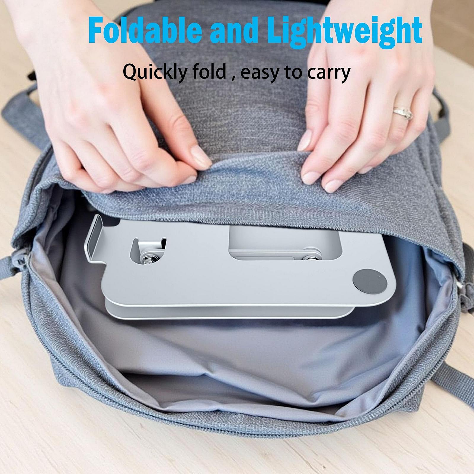 Подставка для ноутбука Металлическое основание до 15 дюймов Серебристо-серый, фото №6