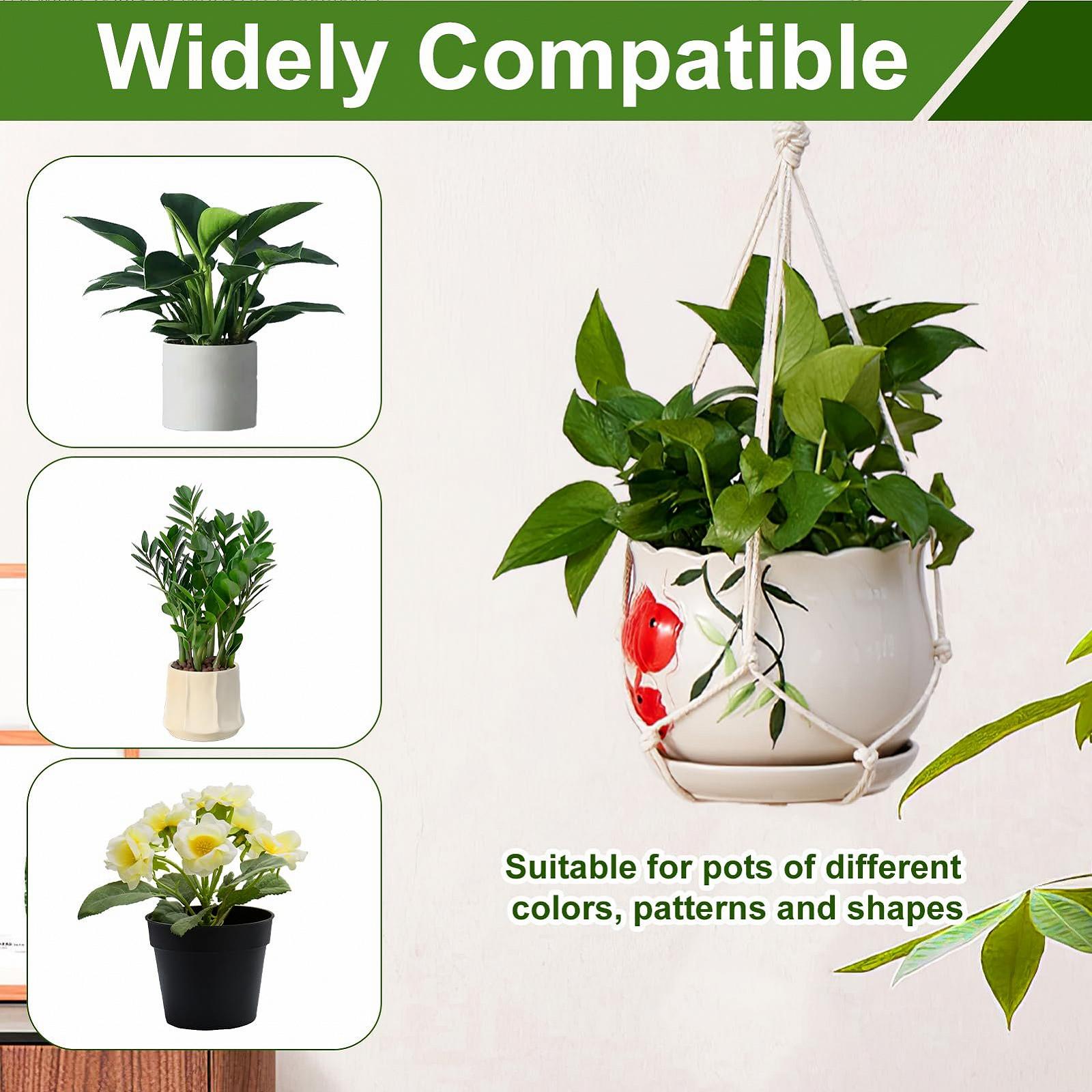 Підвісні кошики макраме 2 штуки, для рослин, 55 см, декор бохо, фото №4 Підвісні кошики макраме 2 штуки, для рослин, 55 см, декор бохо, фото №4