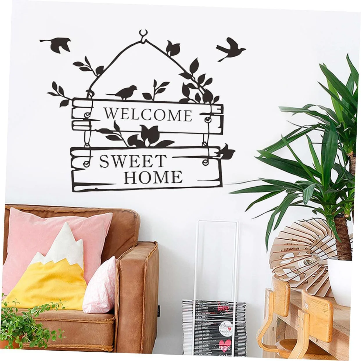 Наклейка на стену BESTYASH Welcome Home Самоклеящаяся ПВХ Съемная Экологичная Черная, фото №9