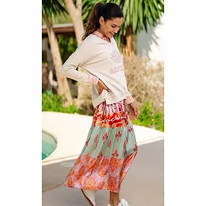 Жіночий світшот з V-подібним вирізом Miss Goodlife Namaste MG11320 synthetic.ua - Фото 1