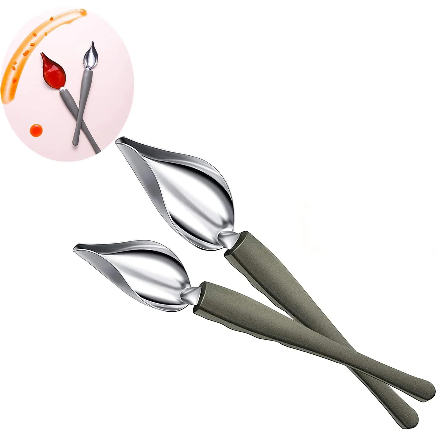 Ложка для декорування з нержавіючої сталі, набір з 2 шт, фото №1