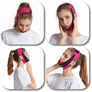 Патч для подтяжки подбородка 4 шт, лента для лица, ремень для подтяжки подбородка, мягкий и приятный для кожи ремень для подтяжки линии лица synthetic.ua - Фото 1