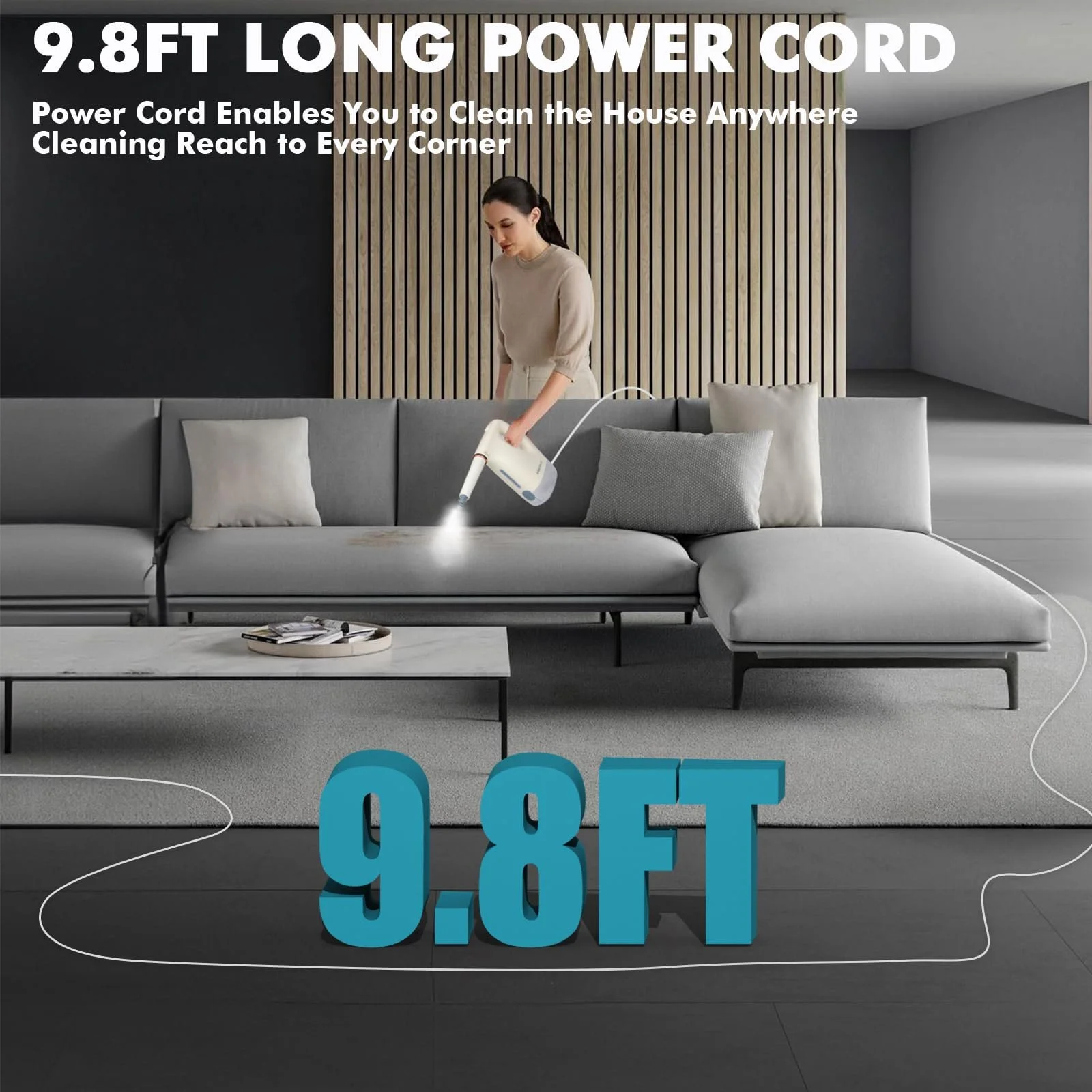 Ручний пароочисник 1200 Вт, резервуар 450 мл, багатофункціональний, 8 аксесуарів, фото №6