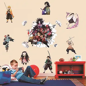 Наклейки на стіну Demon Slayer Аніме PVC synthetic.ua - Фото 1