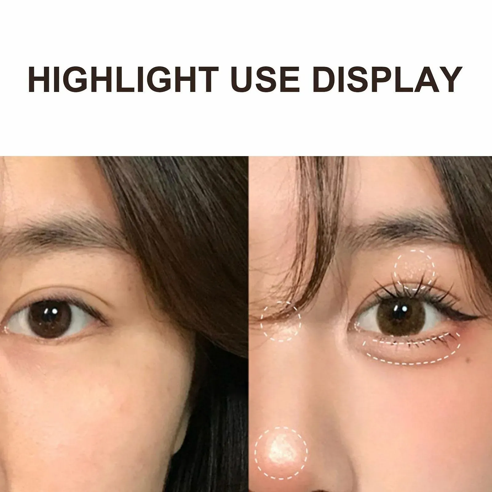 Карандаш для глаз 2 в 1, Водостойкий, с блестками, фото №5