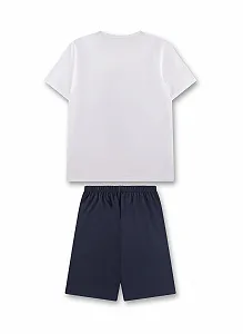 Пижама Sanetta Шорты Белый для мальчиков synthetic.ua - Фото 1