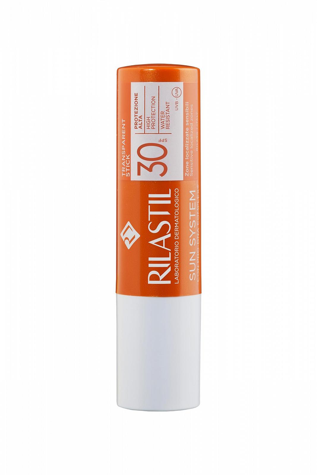 Солнцезащитный стик Rilastil Sun System Clear SPF 30 для чувствительных зон, водостойкий, 4.5 мл, фото №1