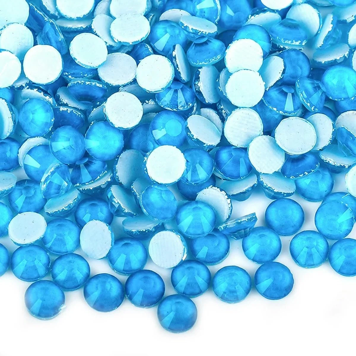 Термоклейові Стрази Неонові Всі Кольори Super Bright Crystal для Тканини, Одягу, Суконь, Мікс Кольорів SS30 288 штук, фото №4