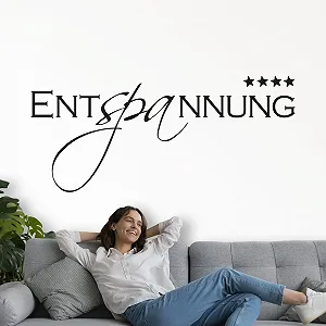 Наклейка на стіну GRAZDesign Relaxation для ванної 129 x 57 см Black - Фото 1