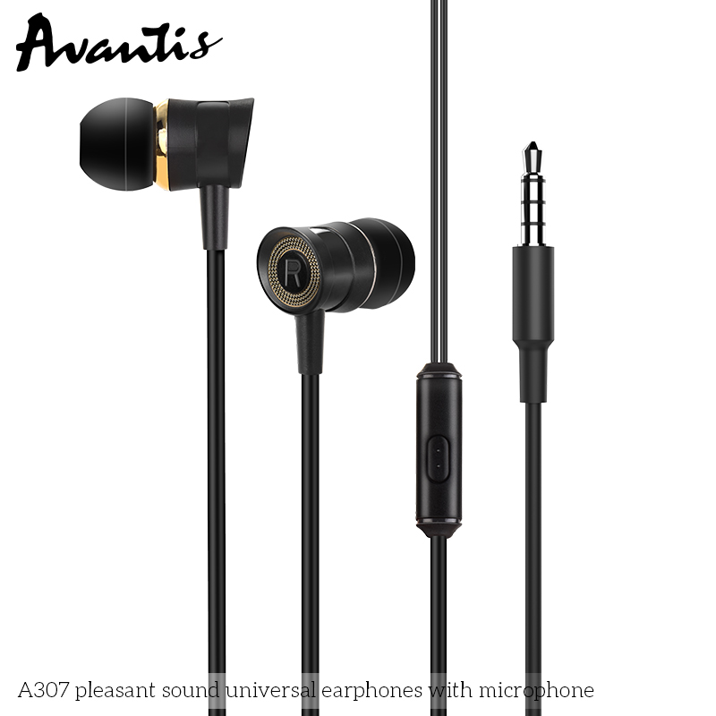 Навушники з мікрофоном Avantis A307 чорний, фото №2